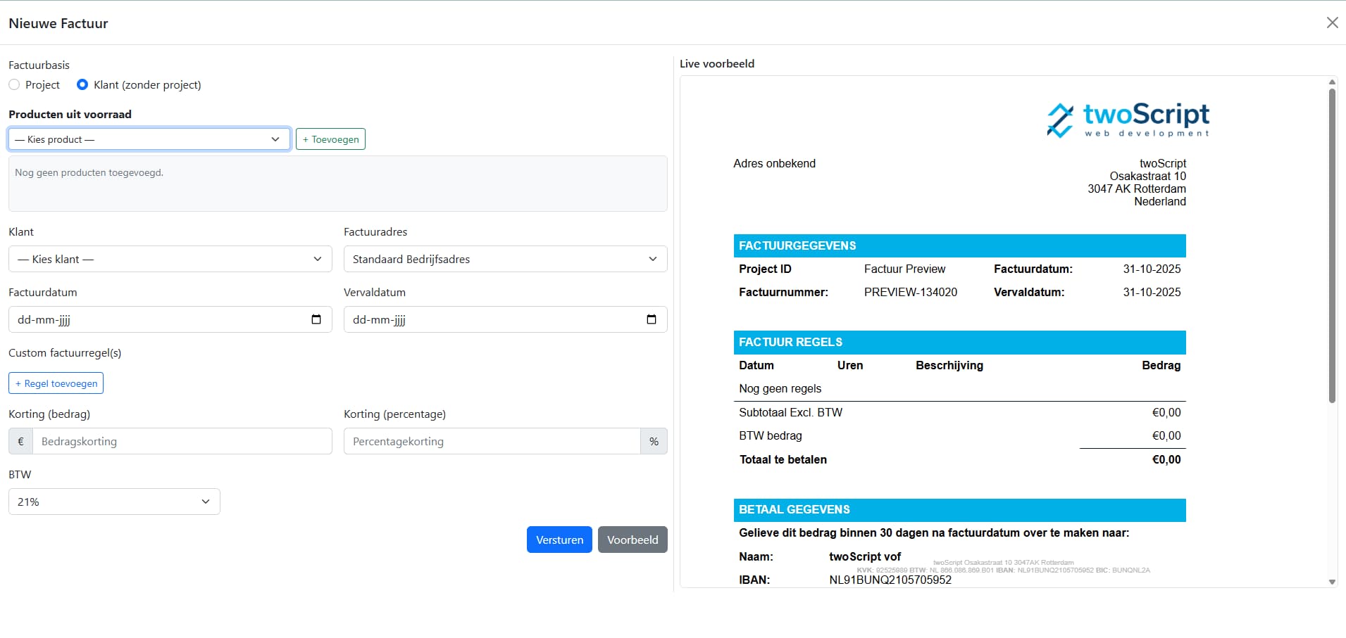 Facturatie en offertebeheer