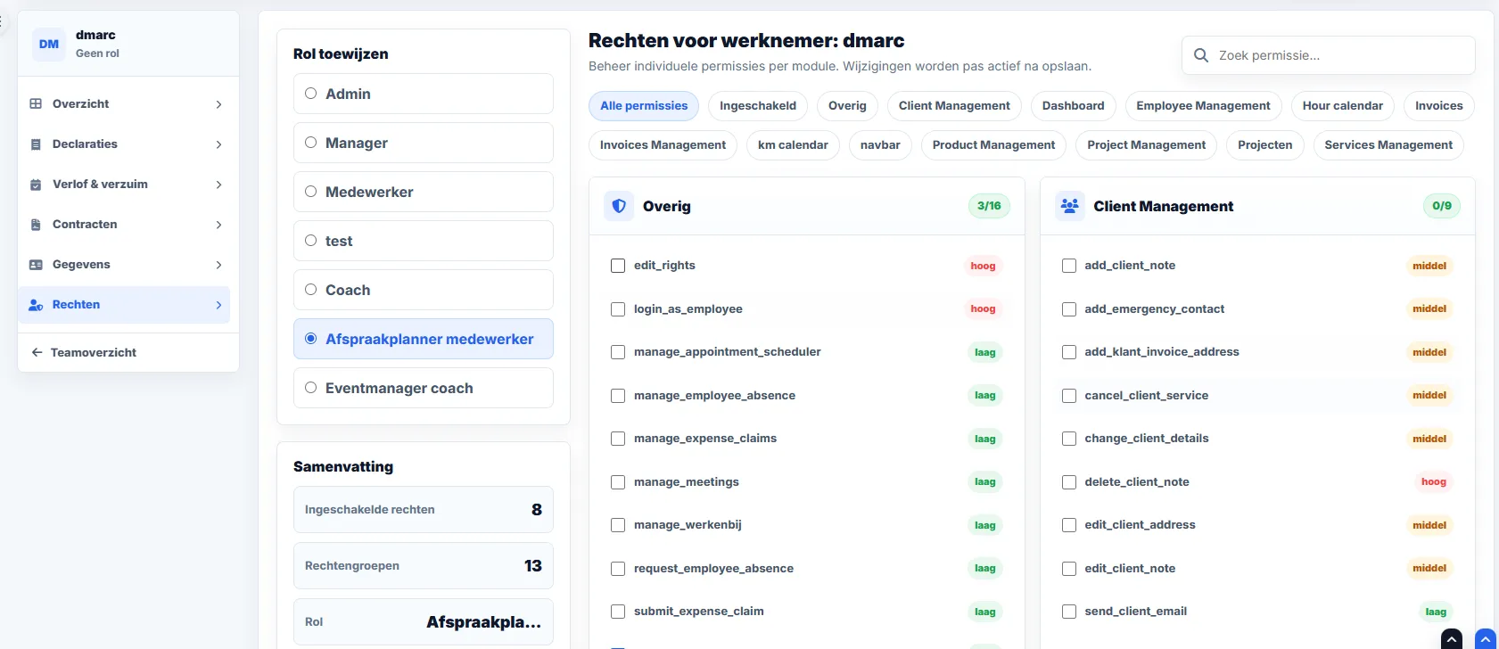 Voorbeeld rechten van een werknemer